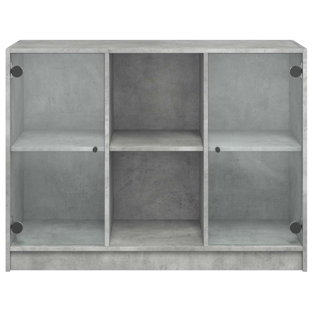 Concrete gray sideboard 102x37x75.5 cm engineered wood