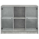 Concrete gray sideboard 102x37x75.5 cm engineered wood