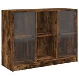 Smoked oak sideboard 102x37x75.5 cm engineered wood