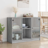 Buffet sonoma gris 102x37x75,5 cm bois d'ingénierie