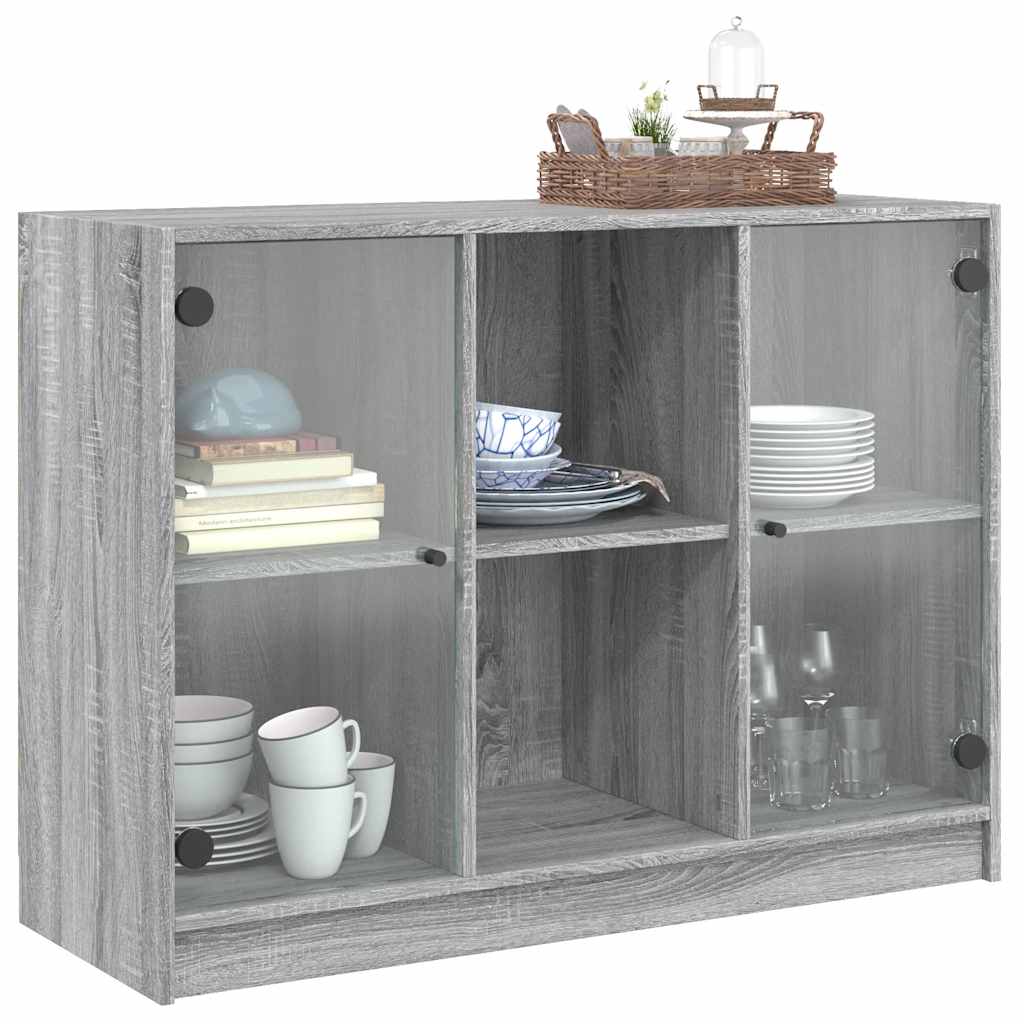 Buffet sonoma gris 102x37x75,5 cm bois d'ingénierie