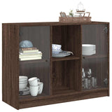 Buffet chêne marron 102x37x75,5 cm bois d'ingénierie