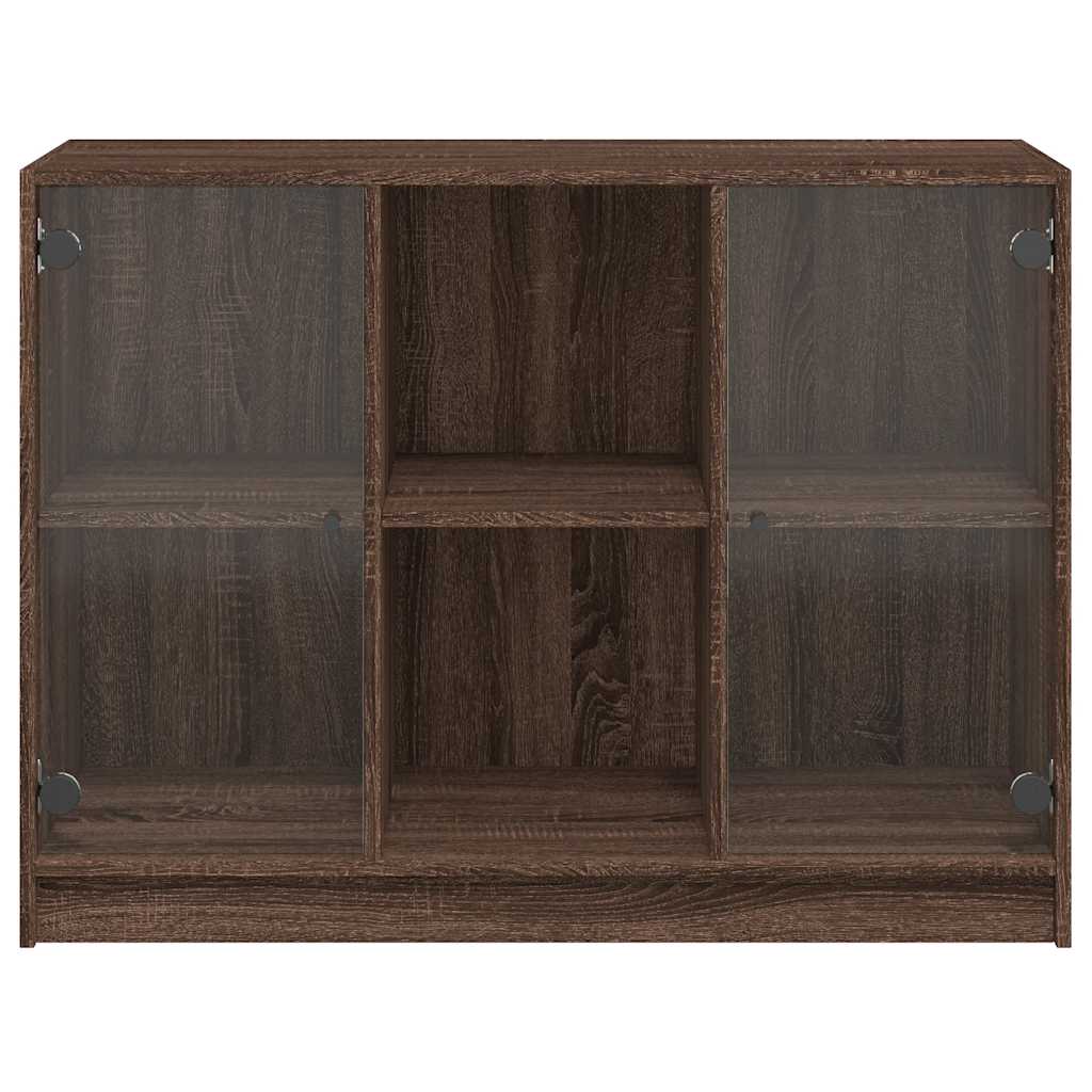 Buffet chêne marron 102x37x75,5 cm bois d'ingénierie