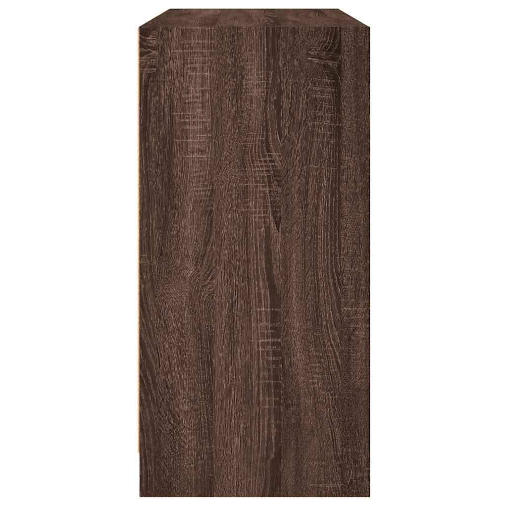 Buffet chêne marron 102x37x75,5 cm bois d'ingénierie