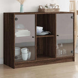 Buffet chêne marron 102x37x75,5 cm bois d'ingénierie