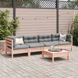 Salon de jardin 5 pcs et coussins bois massif sapin de douglas