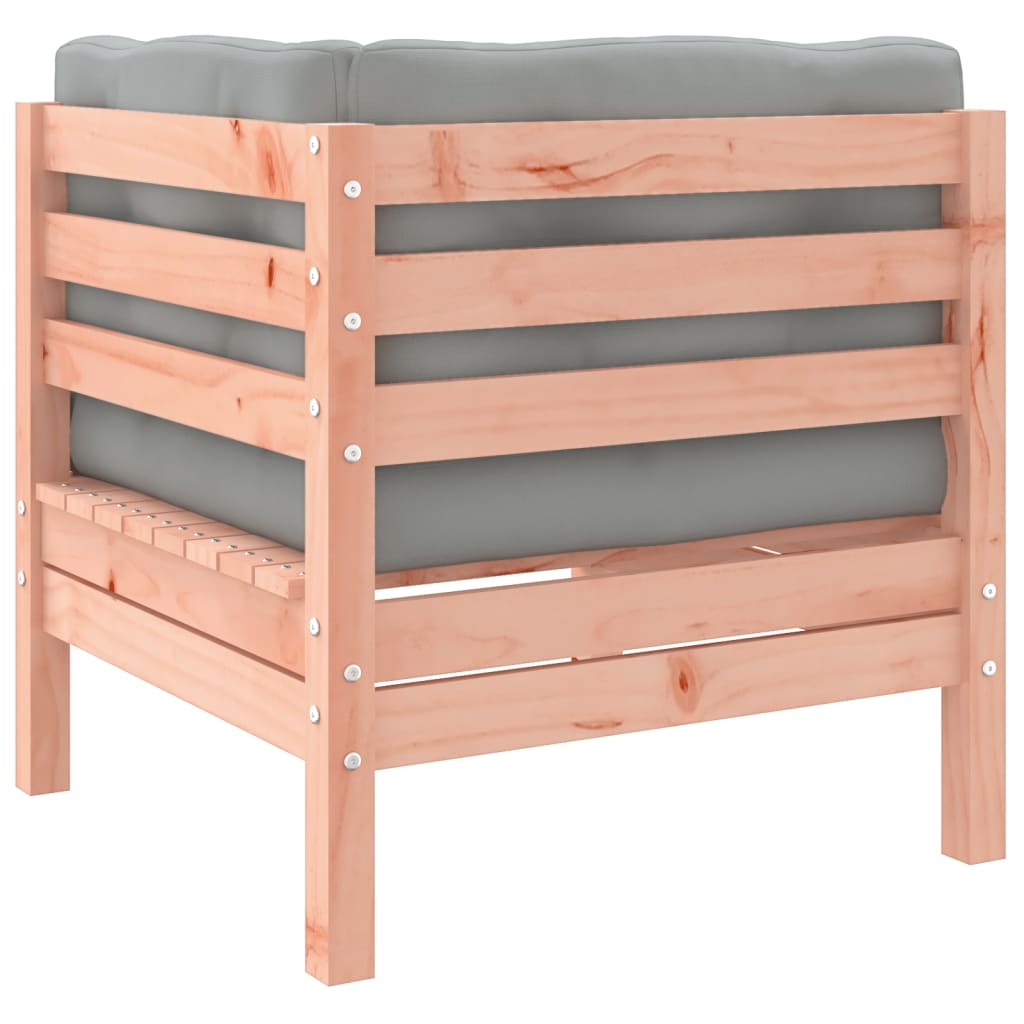 Salon de jardin 5 pcs et coussins bois massif sapin de douglas