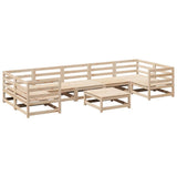 Salon de jardin 8 pcs bois de pin massif