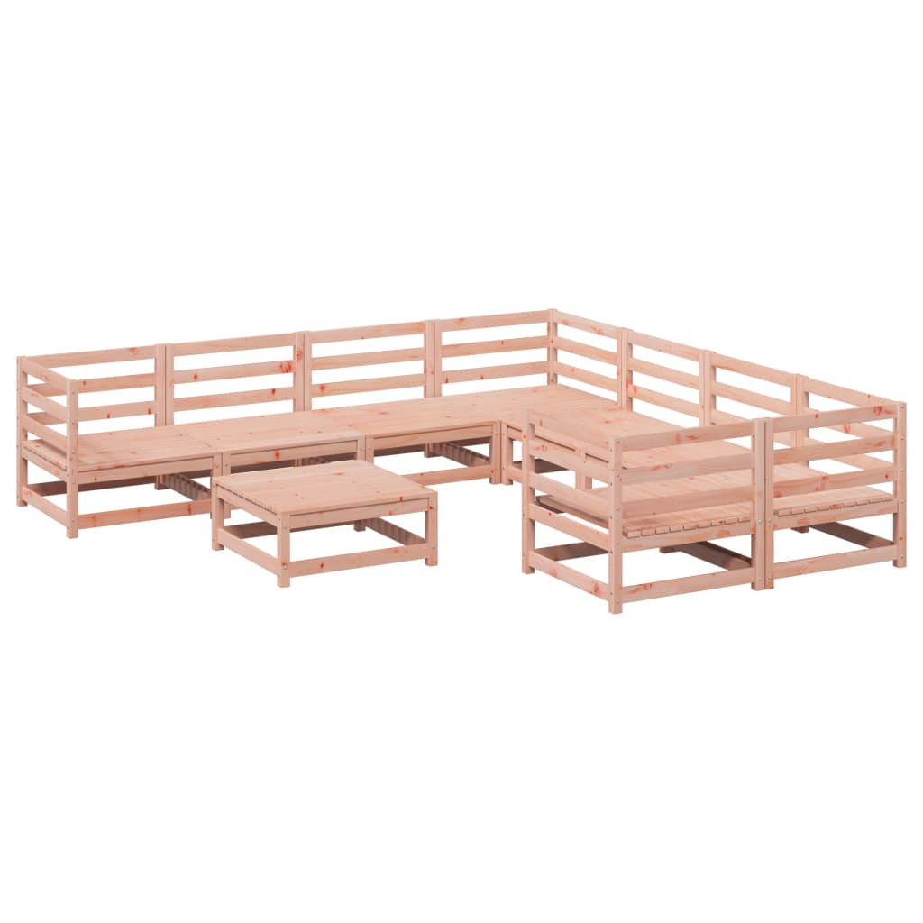 Salon de jardin 9 pcs bois massif sapin de douglas