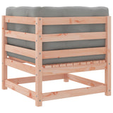 Salon de jardin 6 pcs et coussins bois massif sapin de douglas