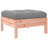 Salon de jardin 6 pcs et coussins bois massif sapin de douglas