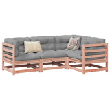 Salon de jardin 4 pcs et coussins bois massif sapin de douglas