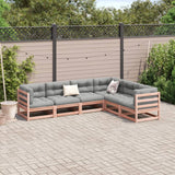 Salon de jardin 6 pcs bois massif sapin de douglas