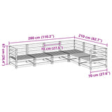 Salon de jardin 6 pcs bois massif sapin de douglas