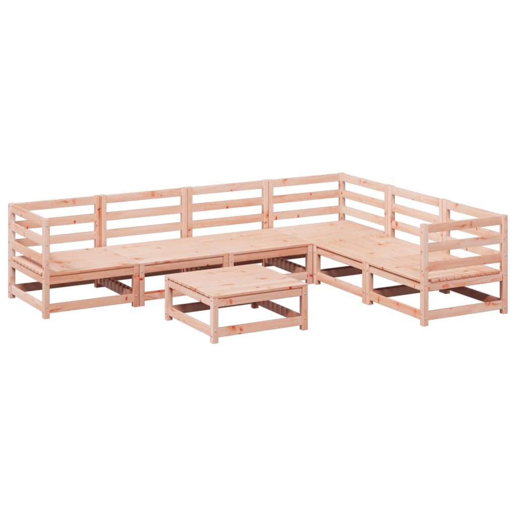 Salon de jardin 7 pcs bois massif sapin de douglas