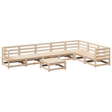 Salon de jardin 8 pcs bois de pin massif