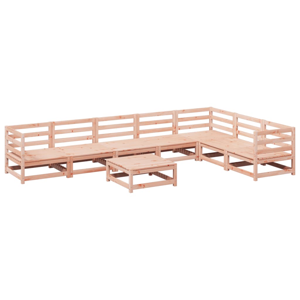 Salon de jardin 8 pcs bois massif sapin de douglas