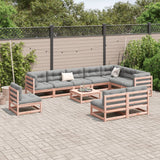 Salon de jardin 11 pcs bois massif sapin de douglas