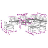 Salon de jardin 11 pcs bois massif sapin de douglas