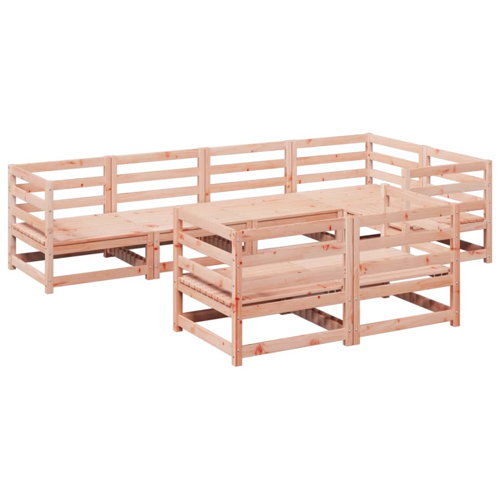 Salon de jardin 7 pcs bois massif sapin de douglas