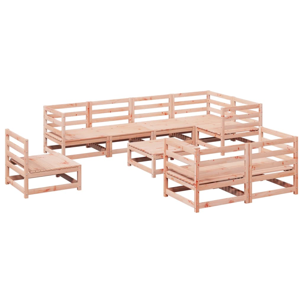 Salon de jardin 9 pcs bois massif sapin de douglas