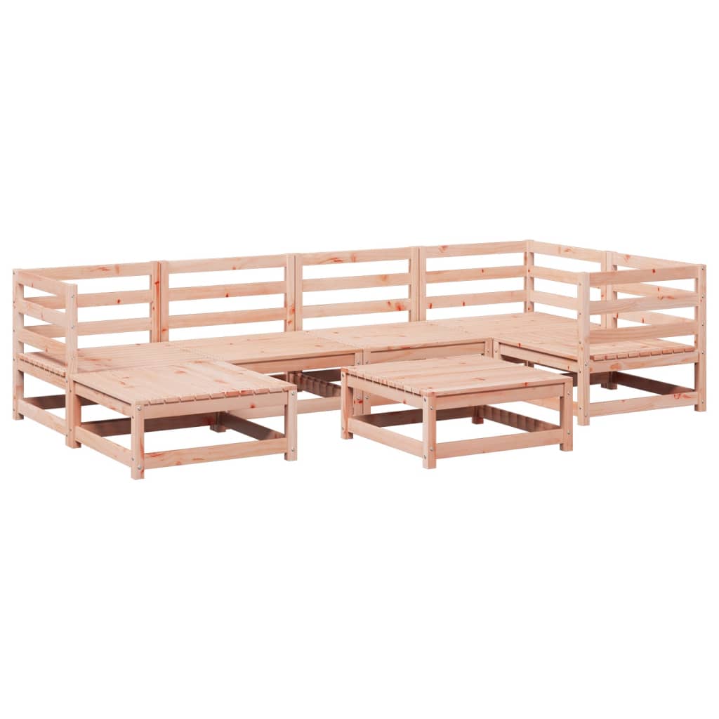 Salon de jardin 7 pcs bois massif sapin de douglas