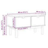 Banc de couloir OTTA 80x40x45 cm bois de pin massif