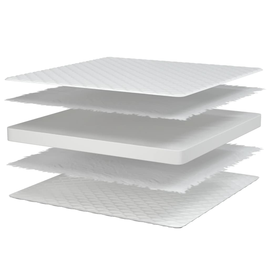 Matelas en mousse à mémoire de forme blanc 100x200x17 cm