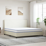 Matelas en mousse à mémoire de forme blanc 200x200x17 cm