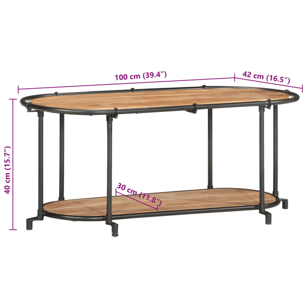 TV-Schrank 100x42x40 cm aus massivem Akazienholz