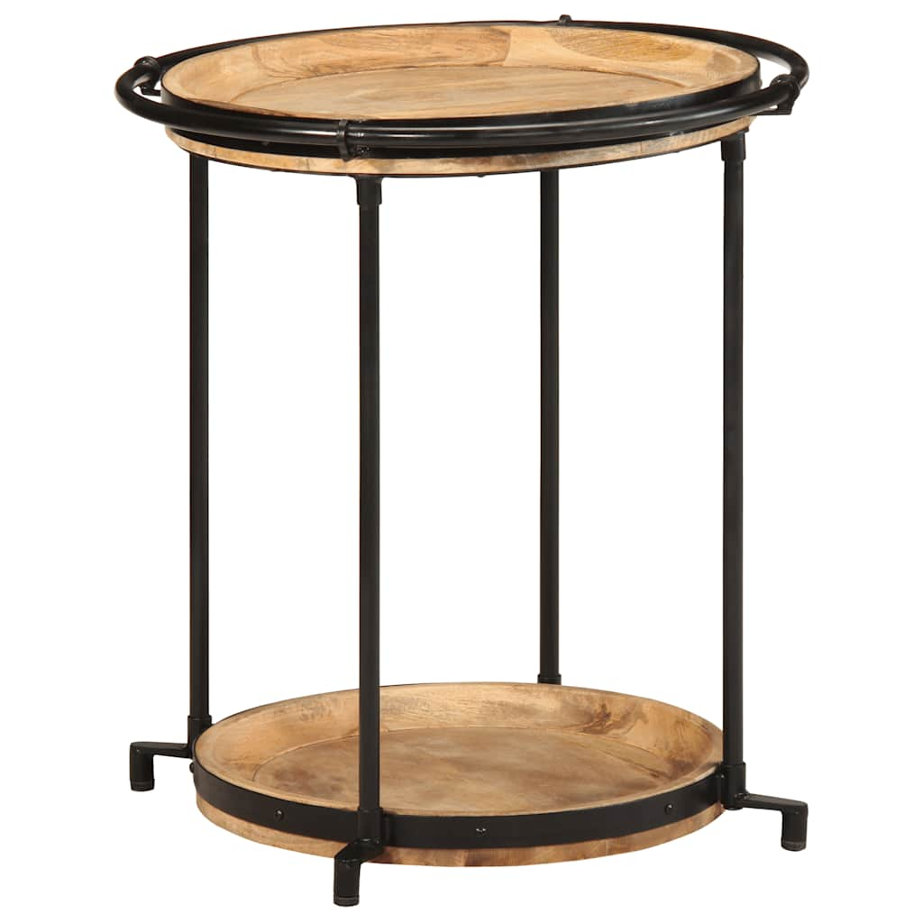 Table d'appoint Ø55x60 cm bois de manguier massif