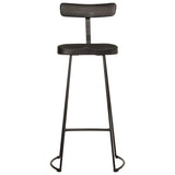 Tabourets de bar lot de 2 noir 49x43x103cm bois manguier massif