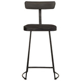 Tabourets de bar lot de 2 noir 49x43x88 cm bois manguier massif