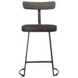 Tabourets de bar lot de 2 noir 49x43x79 cm bois manguier massif