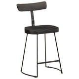 Tabourets de bar lot de 2 noir 49x43x79 cm bois manguier massif