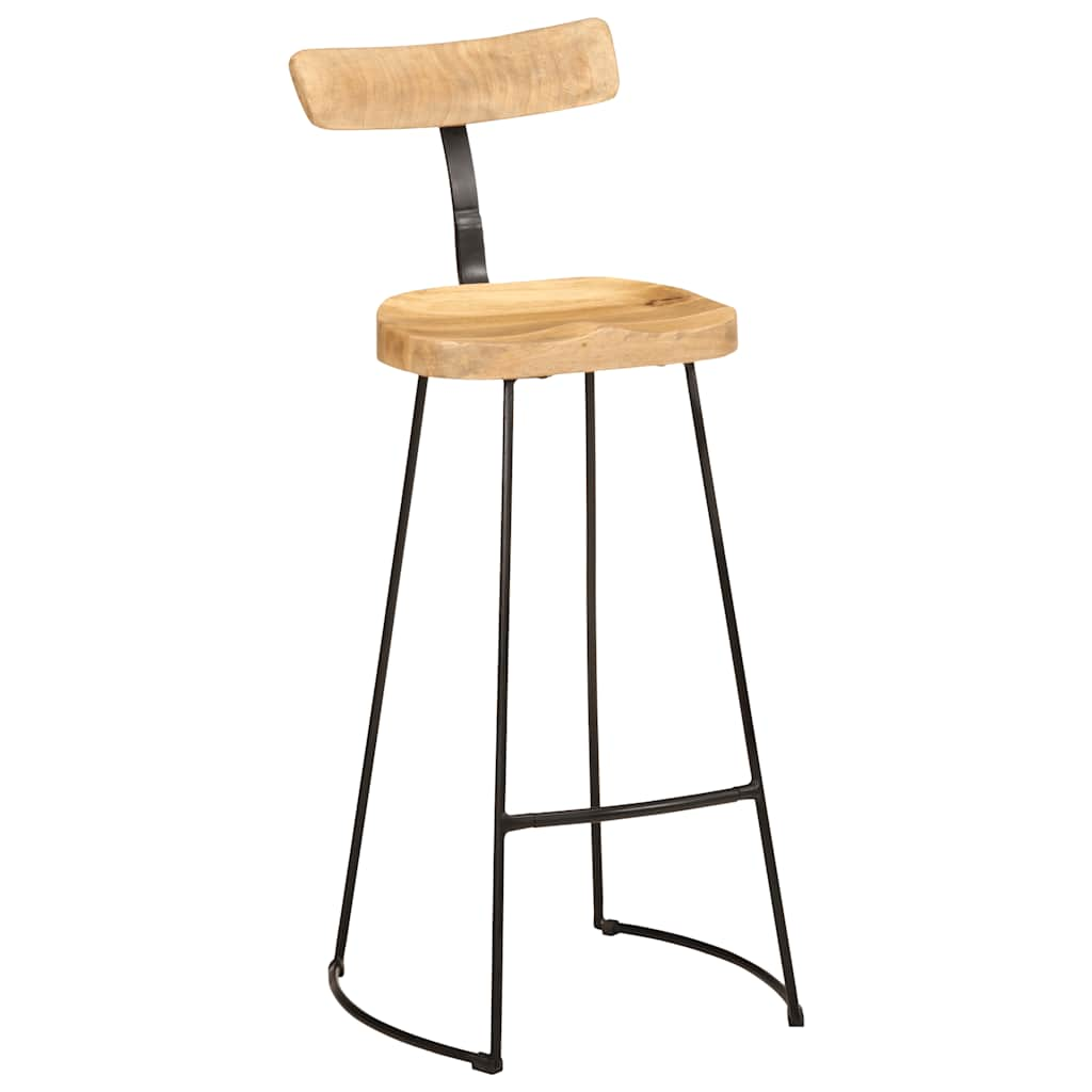 Tabourets de bar lot de 2 49x43x103 cm bois de manguier massif