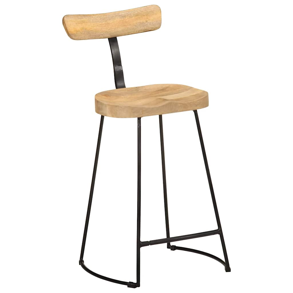 Tabourets de bar lot de 2 49x43x88 cm bois de manguier massif