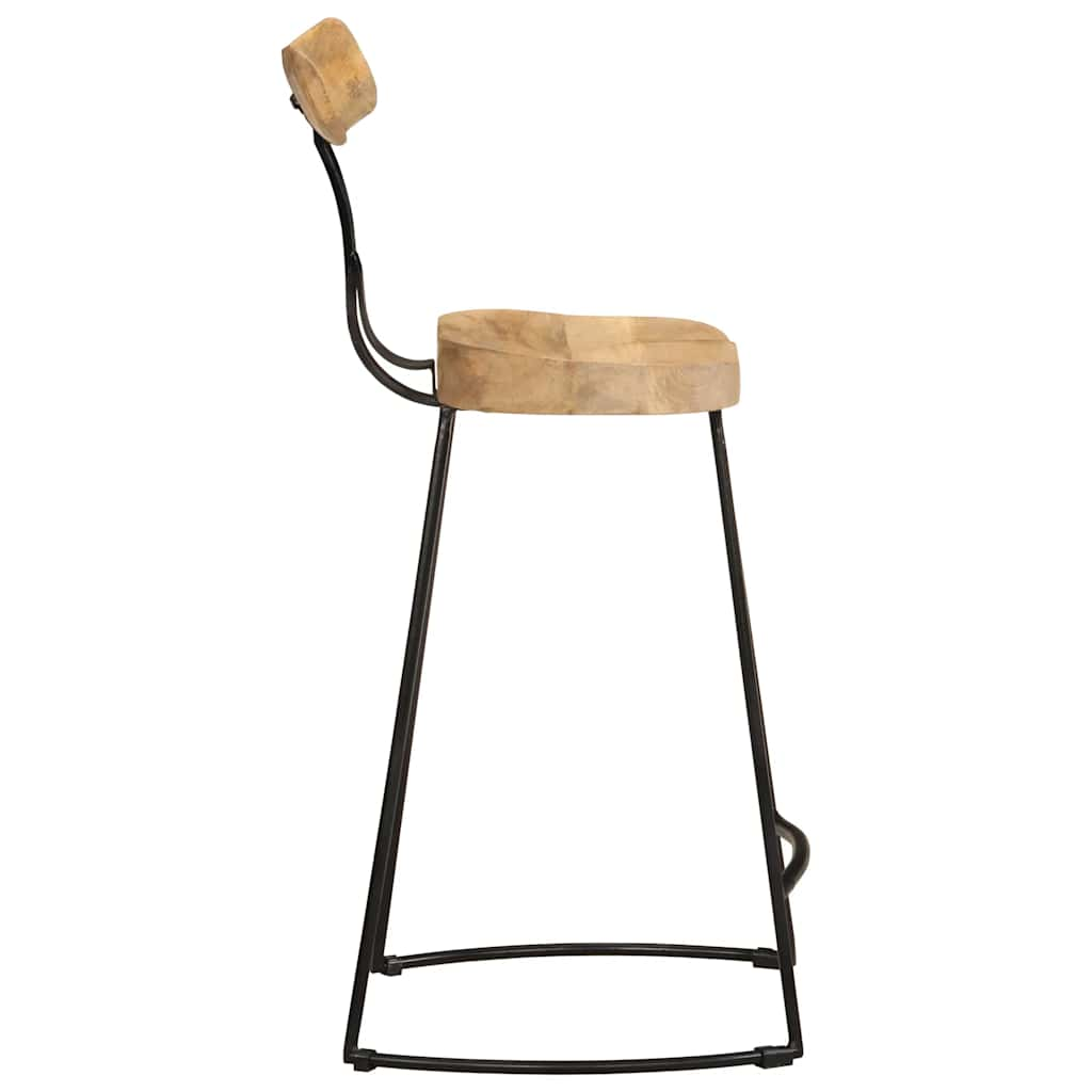 Tabourets de bar lot de 2 49x43x88 cm bois de manguier massif