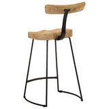 Tabourets de bar lot de 2 49x43x88 cm bois de manguier massif