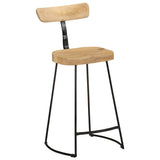 Tabourets de bar lot de 2 49x43x88 cm bois de manguier massif