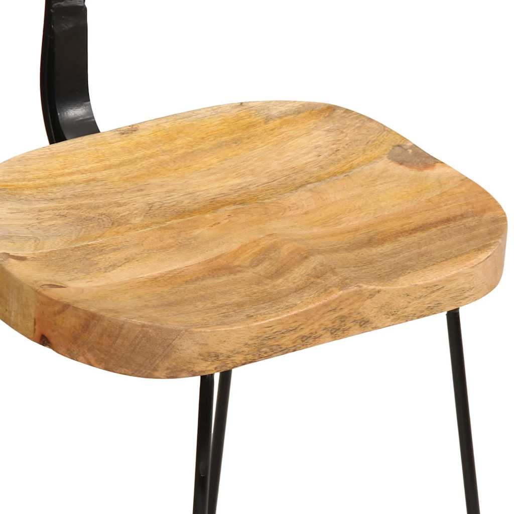 Tabourets de bar lot de 2 49x43x79 cm bois de manguier massif