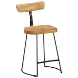 Tabourets de bar lot de 2 49x43x79 cm bois de manguier massif