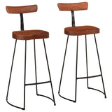 Tabourets de bar lot de 2 49x43x103 cm bois de manguier massif