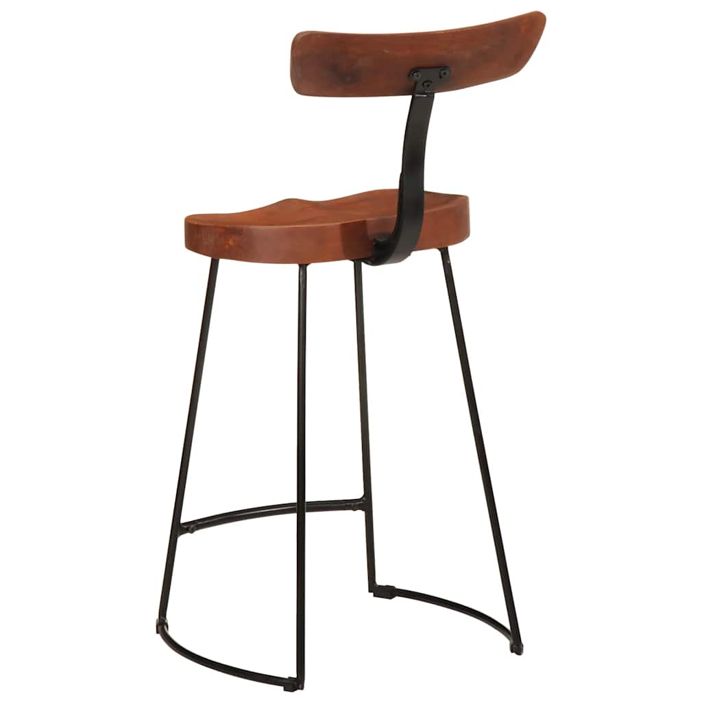 Tabourets de bar lot de 2 49x43x88 cm bois de manguier massif