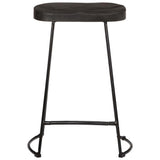 Tabourets de bar lot de 2 noir 45x40x62 cm bois manguier massif