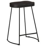 Tabourets de bar lot de 2 noir 45x40x62 cm bois manguier massif