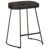 Tabourets de bar lot de 2 noir 46x38x52 cm bois manguier massif