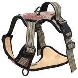 Dog harness with adjustable reflective strips S