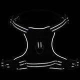 Adjustable Dog Harness with Reflective Stripes Black XL