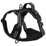 Adjustable Dog Harness with Reflective Stripes Black XL